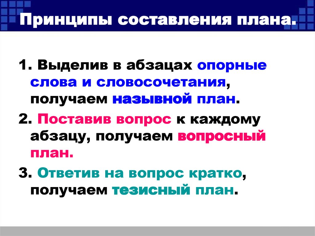 Как составить тезисный план по биографии