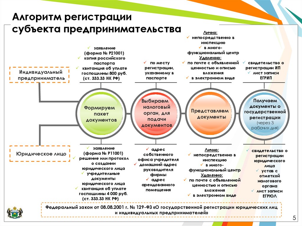 Регистрация ип план действий