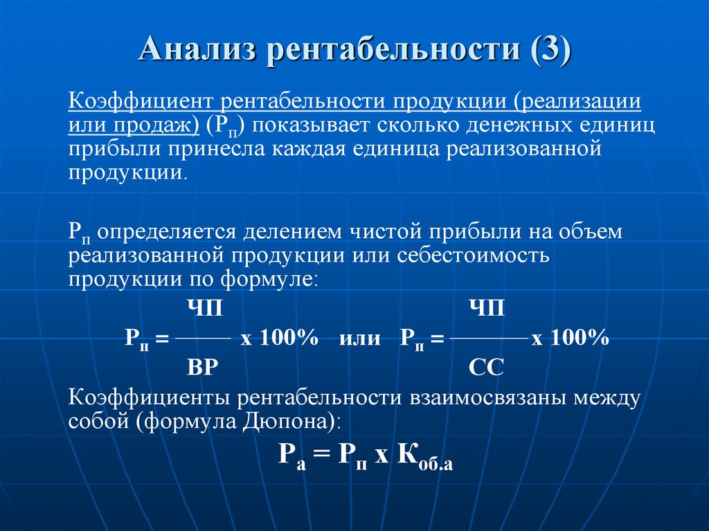 Рентабельность продаж по проекту