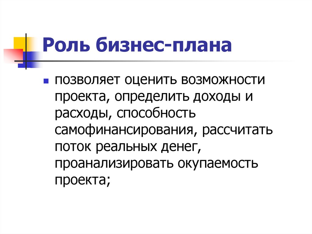 Назначение бизнес плана и цели разработки