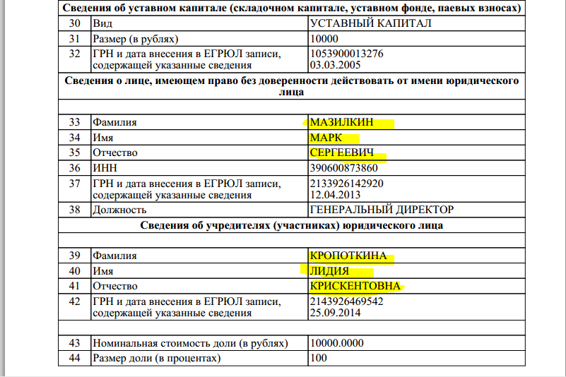 Дата место номер регистрации по егрюл