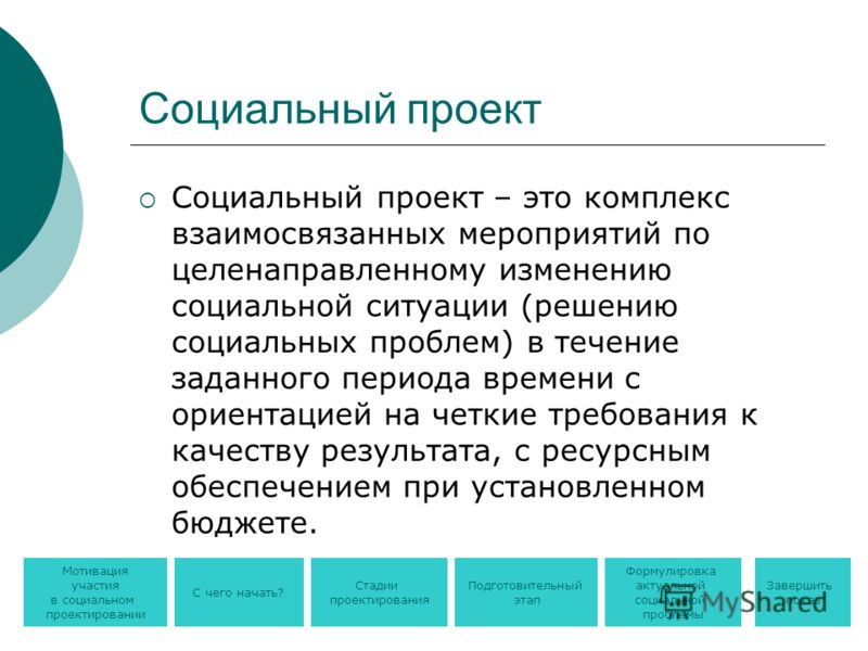 Социальные проекты готовый