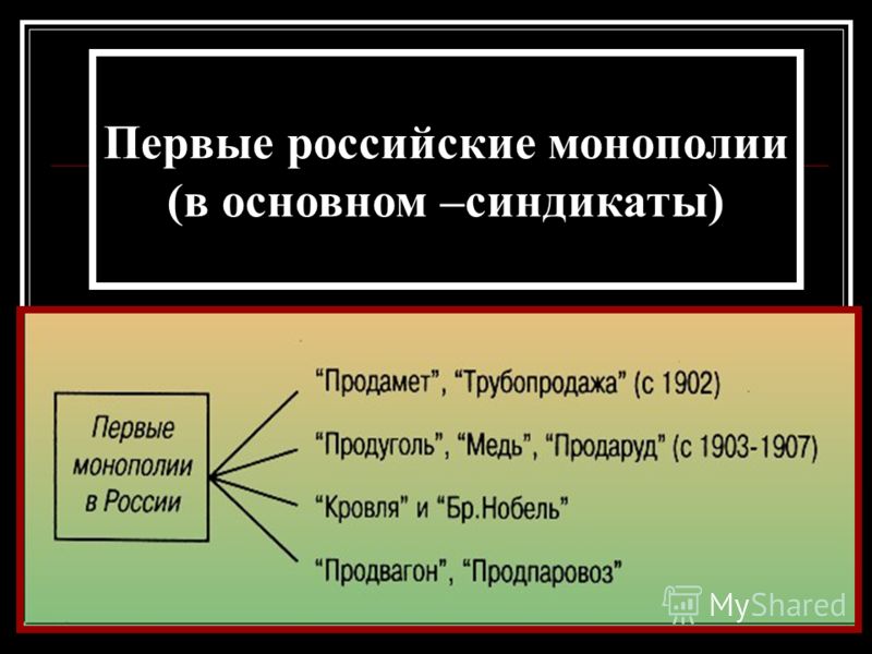 Основная русское. Монополия Россия 20 век. Монополии в начале 20 века. Первые российские монополии. Российские монополии начала 20 века.