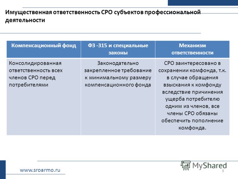 Механизм ответственности. Ответственность СРО. Имущественная ответственность членов СРО. Обязанности СРО. Ответственность саморегулируемой организации.