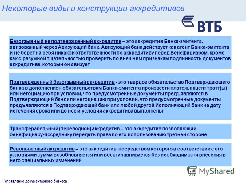 Втб Открытие Аккредитива Стоимость