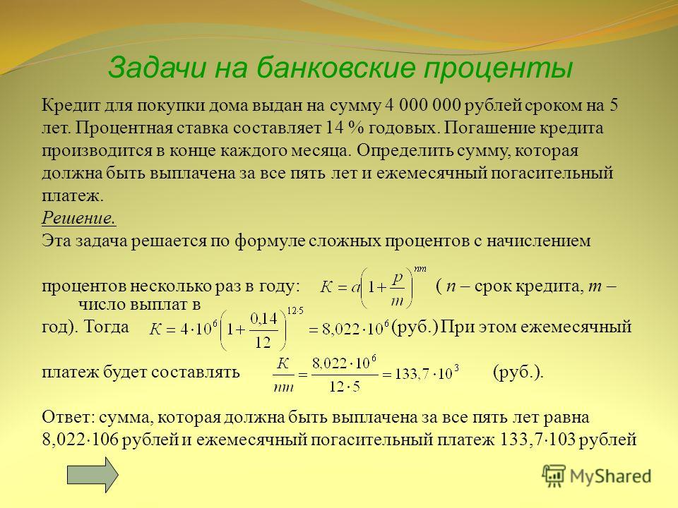 Вклад годовая процентная