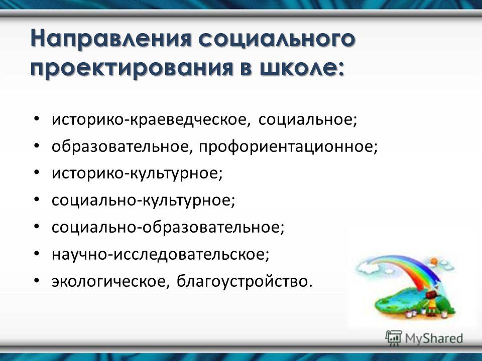 Интересные темы для проекта социальной направленности