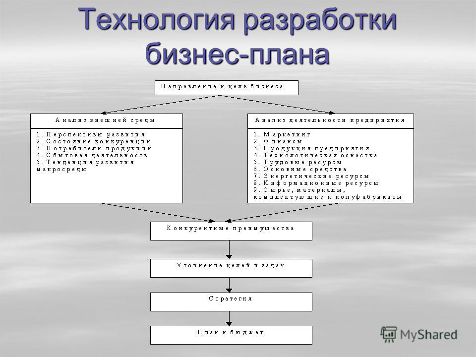 Бизнес план технология 8 класс