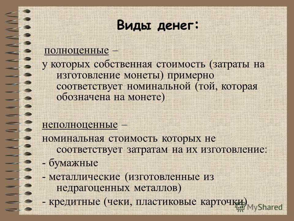 Деньги являются. Виды денег. Виды стоимости денег. Функции полноценных денег. Собственная стоимость денег это.