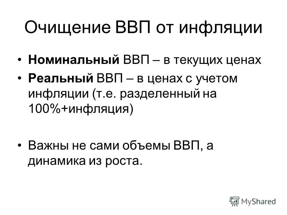 Номинальный ввп это