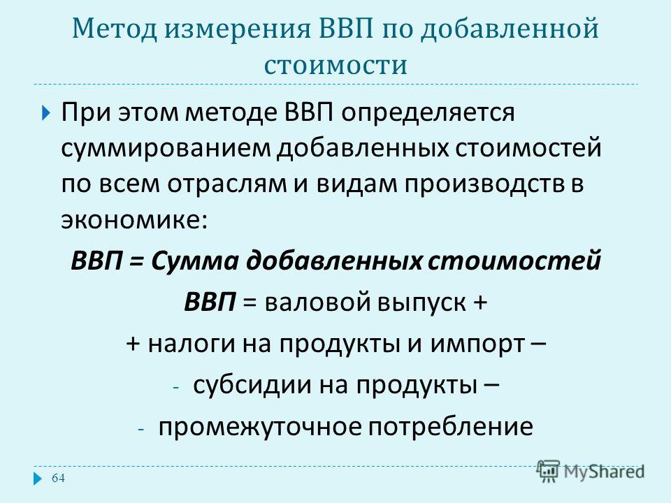 Методы ввп