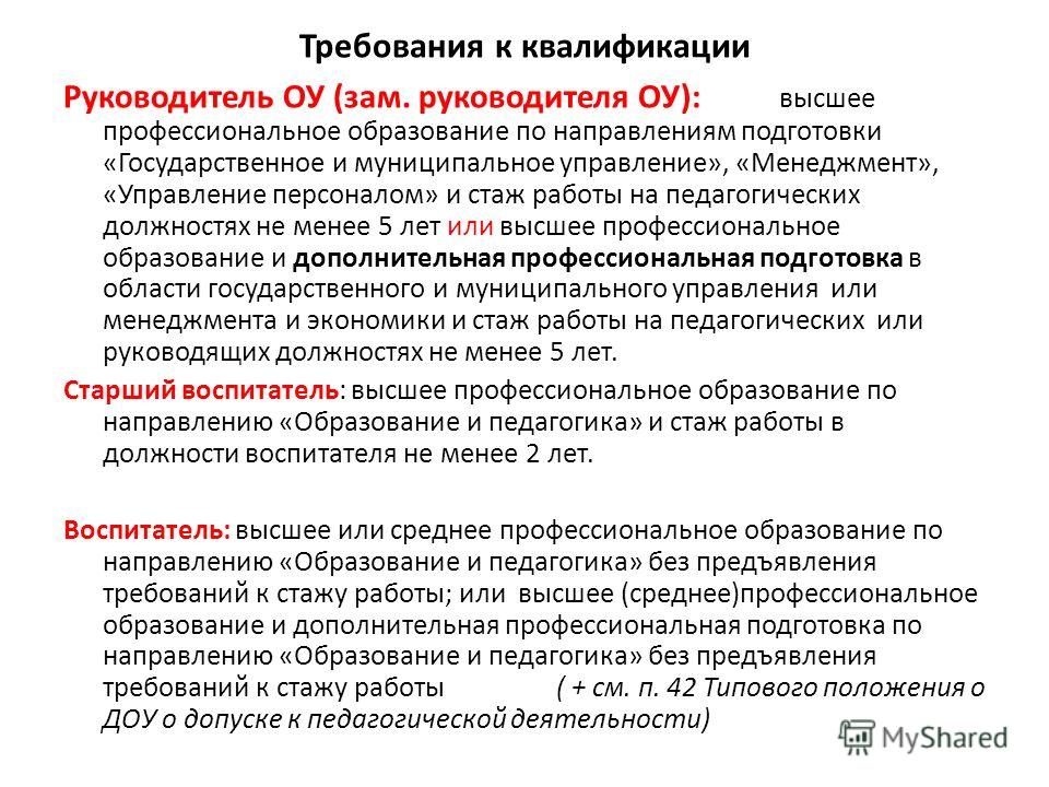 Можно ли работать без образования. Требования к руководителю. Требования к руководителю организации. Зам директора требования к квалификации. Квалификационные требования к руководителю.