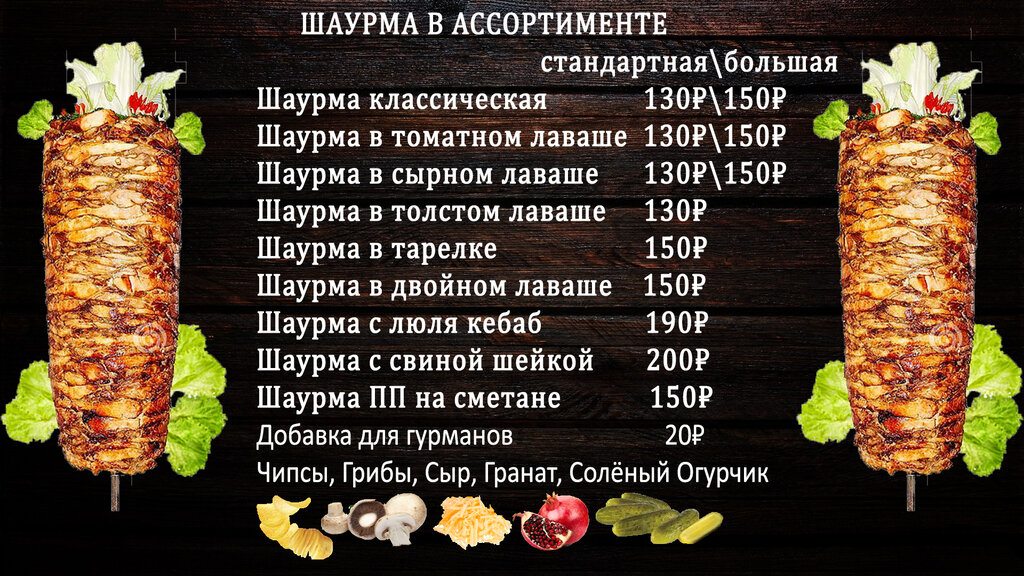 Шаурма тюмень карта