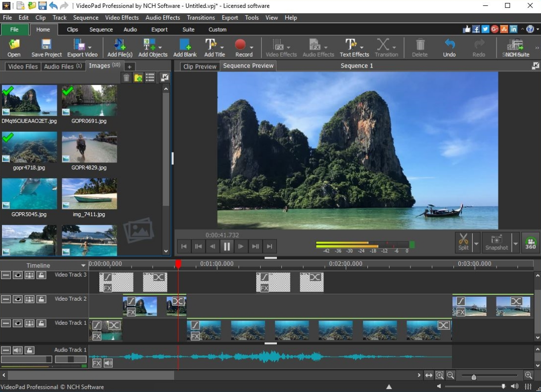 Features of the simple and free video editing software VideoPad