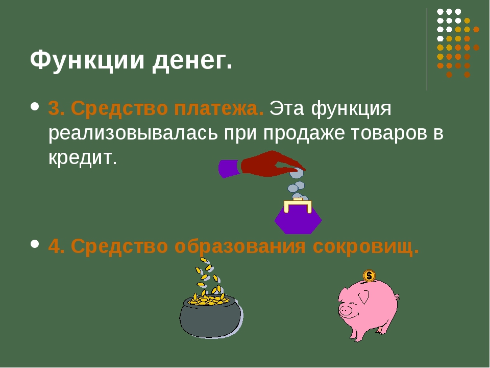 Рисунок функции денег