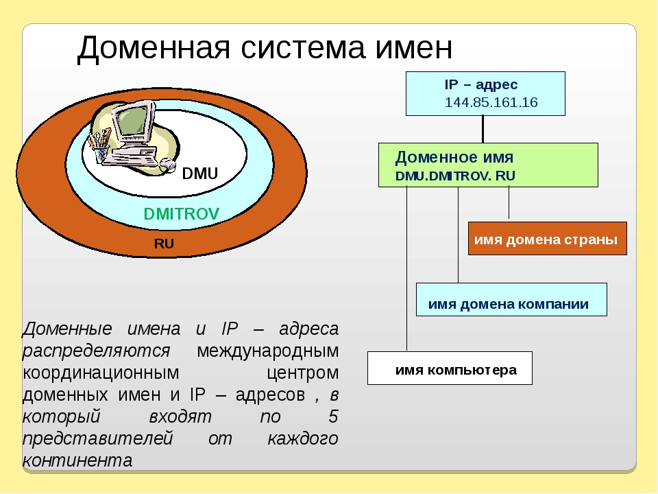 Доменные имена презентация