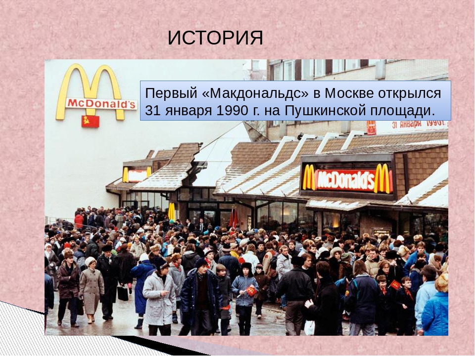 Какие макдональдсы открылись в москве. Открытие первого Макдональдса в Москве 1990. Макдональдс 1990 Москва. Макдональдс в 1990 году в Москве. 31 Января 1990 открылся первый макдональдс.