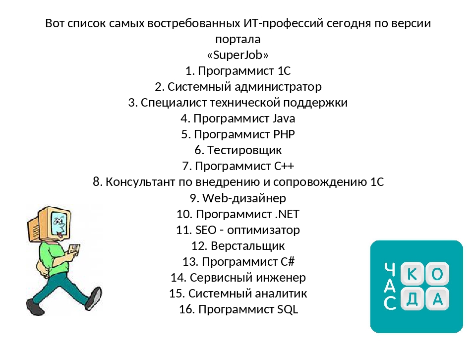 Список профессий после. It специальности список. It профессии список востребованных профессий. Самые востребованные it профессии. Профессии it сферы список.