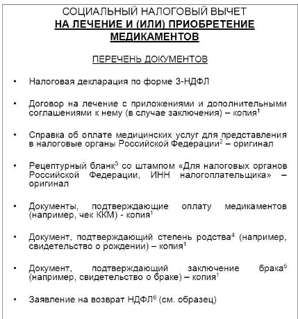 Образец справки на налоговый вычет на медицинские услуги