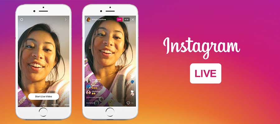 App Instagram Live app to video stream