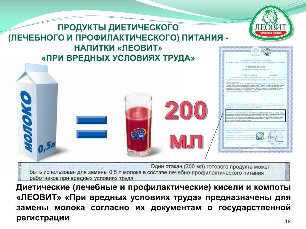 Какова норма выдачи молока за смену. Продукты для диетического и лечебно профилактического питания. Лечебно-профилактическое питание при вредных условиях труда. Вредные условия труда при. Специализированных продуктов лечебного питания.