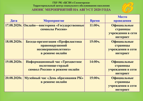 План работы массовых библиотек