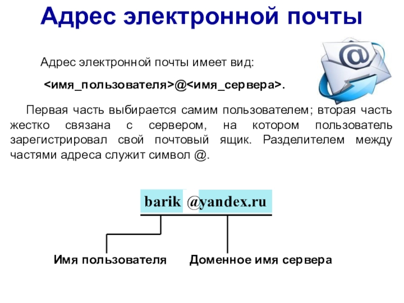 Электронная почта название образец