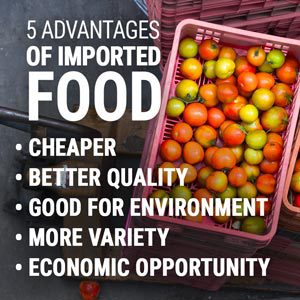 Advantages of imported food