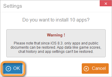 install apps prompt in copytrans apps