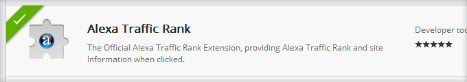 Alexa Traffic Rank Chrome Extension